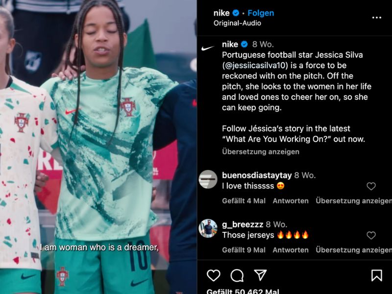 Beispiel für Storytelling auf Instagram - Die Just Do It Kampagne von Nike